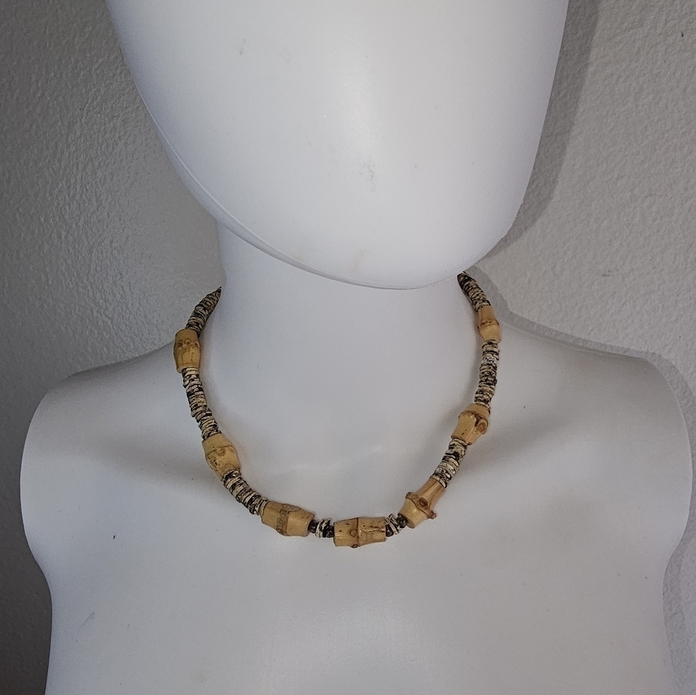 Shell and Bamboo Necklace